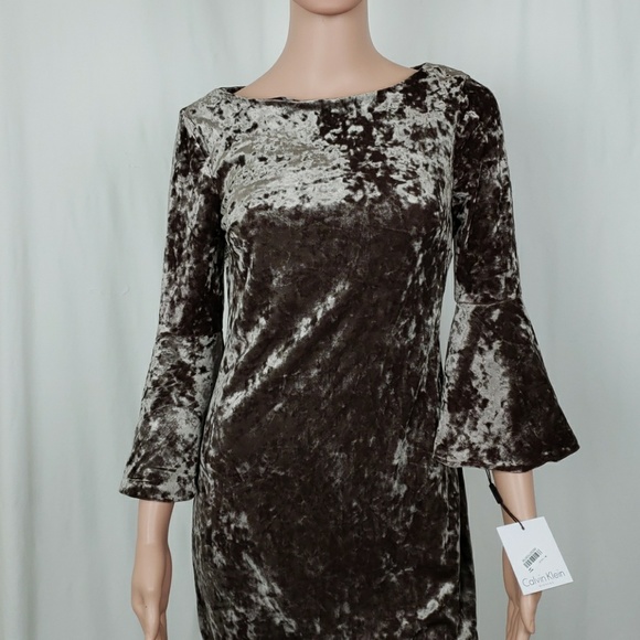 Calvin Klein velvet midi dress - Picture 3 of 4
